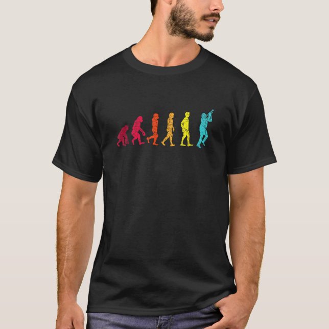 Färgglad Trumpetarmusik Marchingband Evolution T Shirt (Framsida)