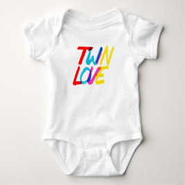 Färgglad tvillingkärlek t shirt