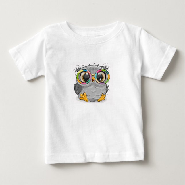 Färgglad Uggla T Shirt (Framsida)