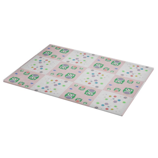 Färgglad ugglamönsterför barn (Hörn)