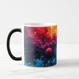 Färgglad universum magisk mugg
