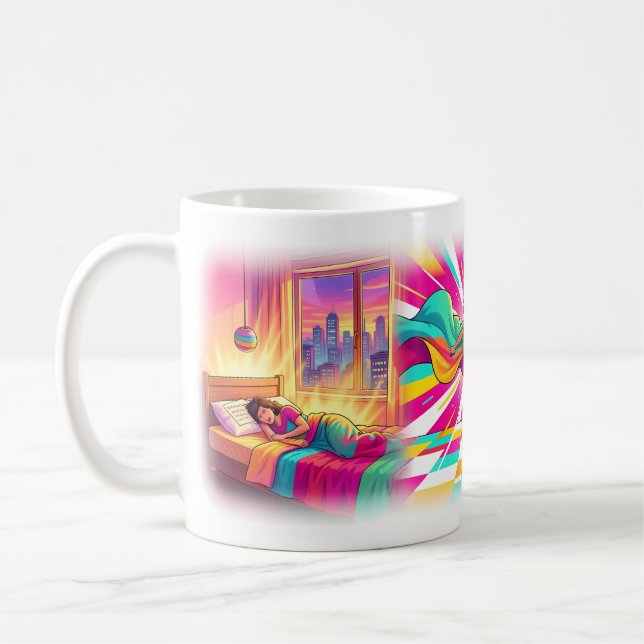 Färgglad Uppvakningsdans Dröm Pop Art Mugg (Vänster)