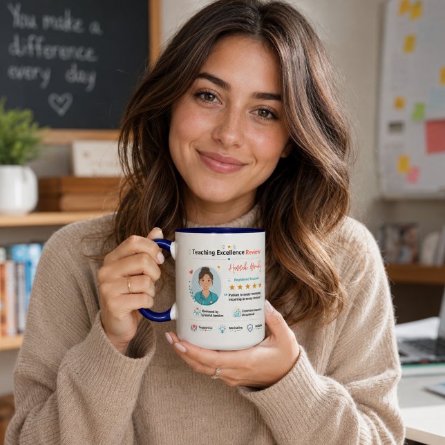 Färgglad Utmärkelse för Utmärkt Undervisning Lärar Mugg (Colorful Teaching Excellence Teacher Review Mug
)