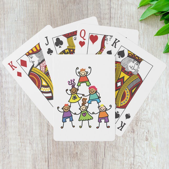 Färgglad vänskapspyramid för barn casinokort (Skapare uppladdad)