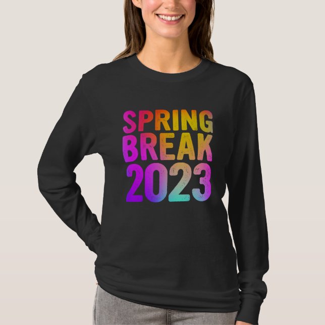 Färgglad vårledighet 2023 Stilmatchande grupp T Shirt (Framsida)