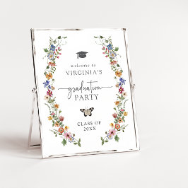 Färgglad vildblomma-examen poster