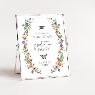 Färgglad vildblomma-examen poster