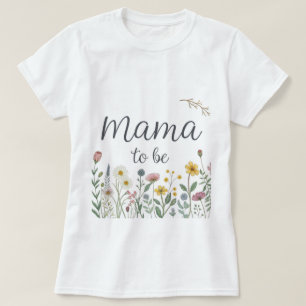 Färgglad Vildblomma Mamman Att Vara Blommig Bebis T Shirt