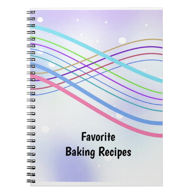 Färgglad virvel av band anteckningsbok (Framsidan)