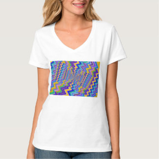 färgglad virvel på t-shirt