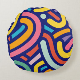 Färgglada Abstrakt Linjer Kudde