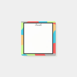 Färgglada Abstrakt Ram Klisterlappar Post-it Block