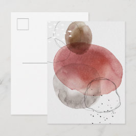 Färgglada abstrakta akvarellcirklar design illust vykort