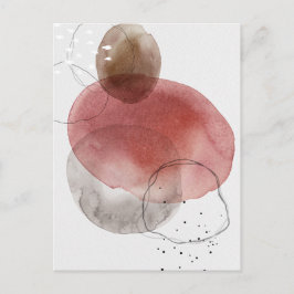 Färgglada abstrakta akvarellcirklar design illust vykort