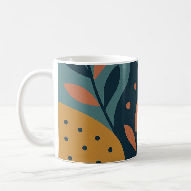 Färgglada abstrakta designmuggar kaffemugg (Vänster)