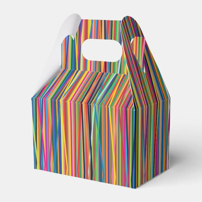 Färgglada abstrakta randiga design presentaskar (Baksidan Sidan)