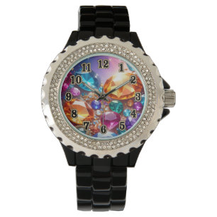 Färgglada ädelstenar & juveler armbandsur