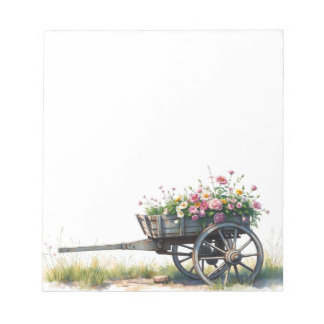 Färgglada akvarell vårblommor blomster antecknings anteckningsblock