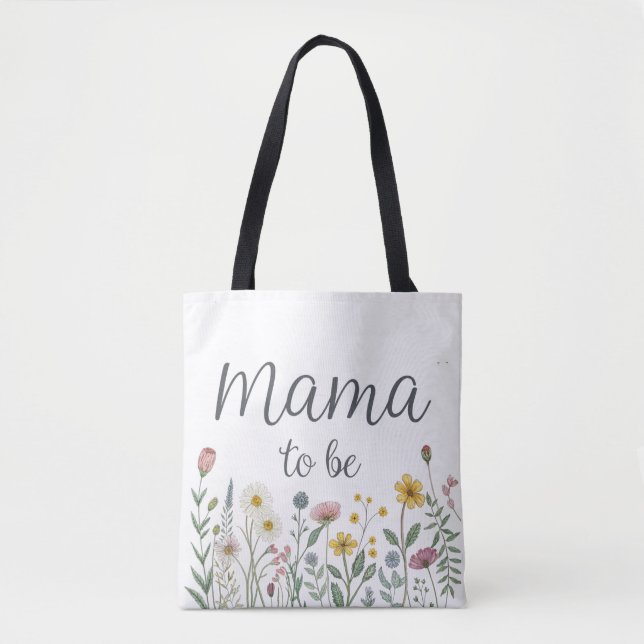 Färgglada akvarell vilda blommor Boho blomsterdesi Tygkasse (Framsida)