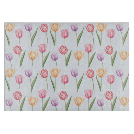 Färgglada akvarelltulpaner Blommönster