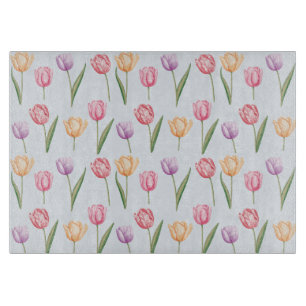 Färgglada akvarelltulpaner Blommönster