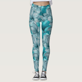 Färgglada Amaryllis Blommig Tränings Cardio Leggings