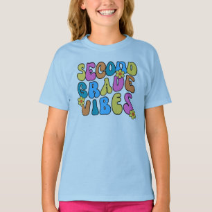 Färgglada andraklass vibbar tillbaka till skolan r t shirt