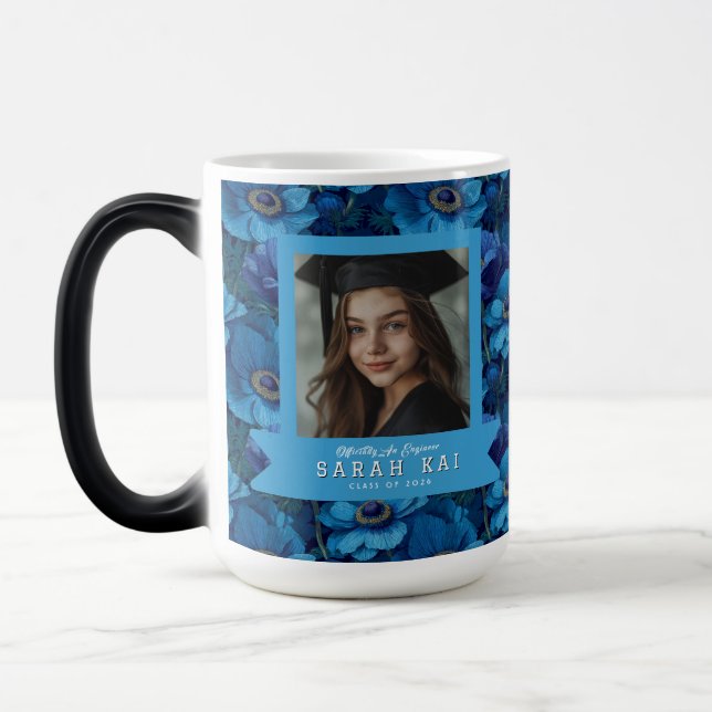 Färgglada Anemoner Tryck Flickor Examenpresent Magisk Mugg (Vänster)