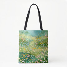 Färgglada ängar med vilda blommor