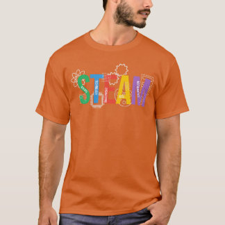 Färgglada ångbokstäver för Steam Program Teacher A T Shirt