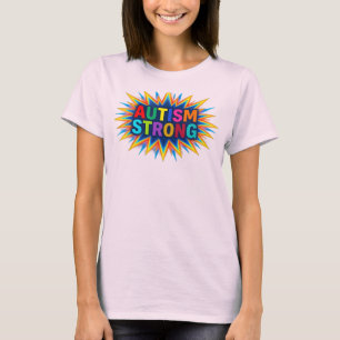 Färgglada Autism Stark Stjärnexplosion T-Shirt