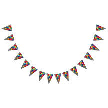 Färgglada ballonger Könsneutral födelsedagsbanner