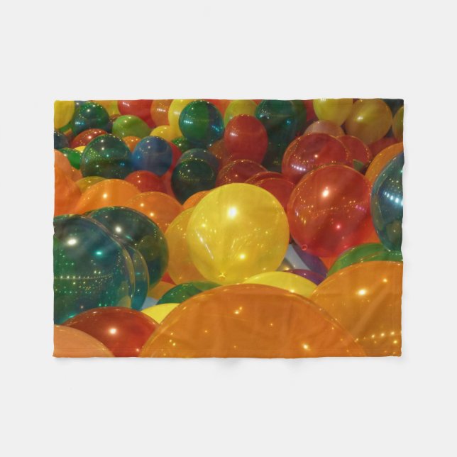 Färgglada Ballonger Partydesign Fleecefilt (Framsidan (Horisontell))