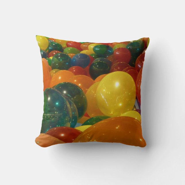 Färgglada Ballonger Partydesign Kudde (Framsida)