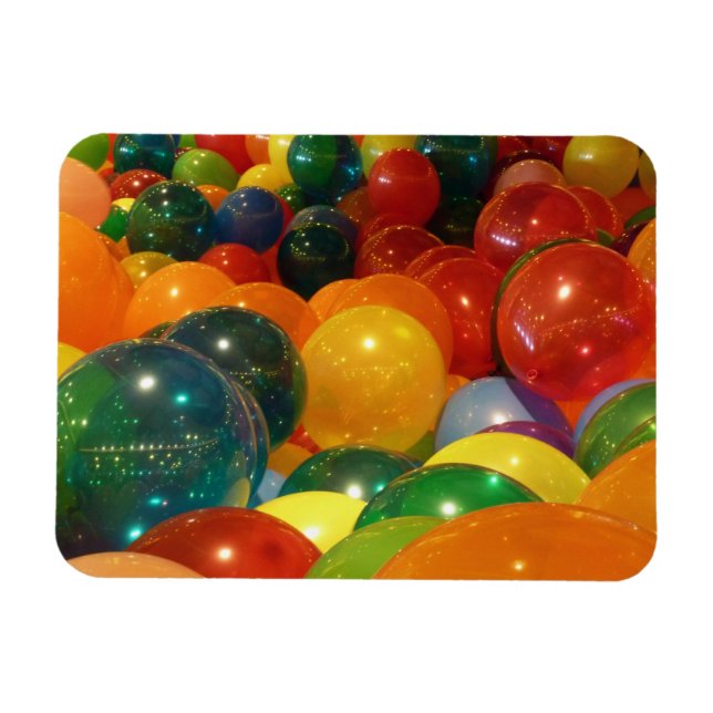 Färgglada Ballonger Partydesign Magnet (Horisontell)