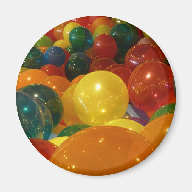 Färgglada Ballonger Partydesign Magnet (Framsidan)