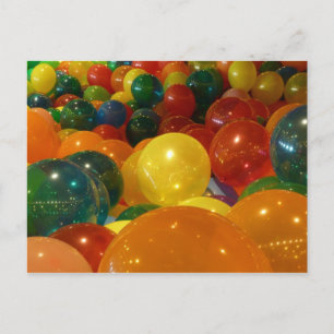 Färgglada Ballonger Partydesign Vykort