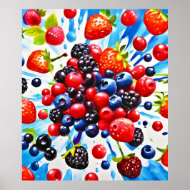 Färgglada Bär Fiesta Design Poster