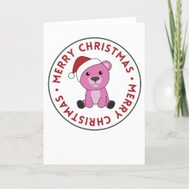 Färgglada björnar God jul Vinterdjur Björn Helgkort