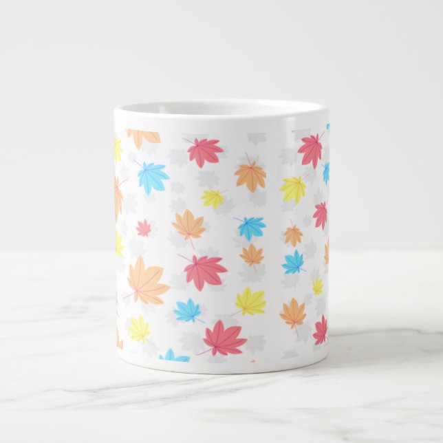 Färgglada blad jumbo mugg (Framsidan)