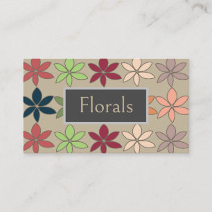 Färgglada Blommiga Florist Visitkort