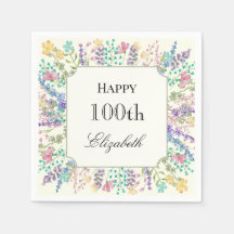 Färgglada blommiga näsdukar för 100-årsfirande