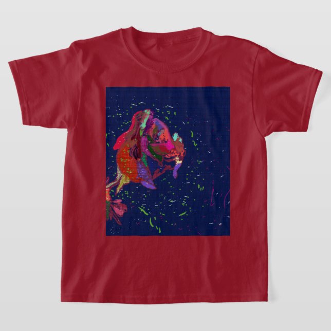 Färgglada blommiga t-shirt (Laydown)