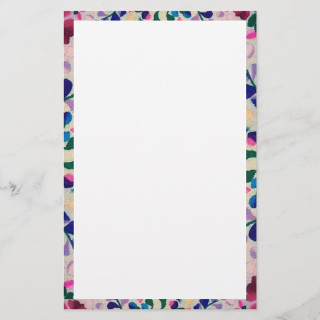 Färgglada blommönster brevpapper (Framsida)