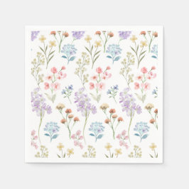Färgglada blommönster pappersservett