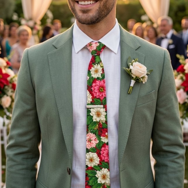 Färgglada blommönster slips (Skapare uppladdad)