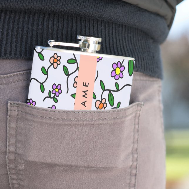 Färgglada blommor, blå bakgrund, orange fickplunta (In Situ)