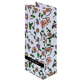 Färgglada blommor, blå bakgrund, svart