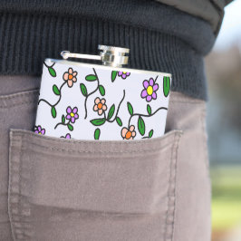 Färgglada blommor, blomster mönster, grönska, Boho Fickplunta