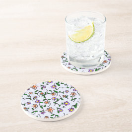 Färgglada blommor, blomster Mönster, grönska, Boho Underlägg